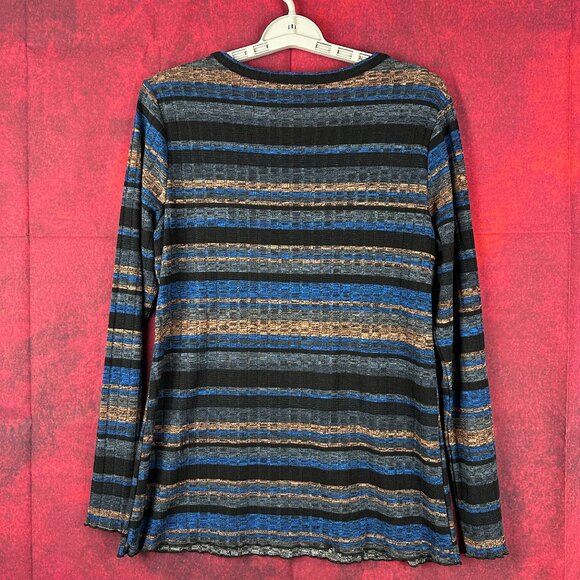 VINTAGE AMERICA BLUES WOMEN;S COOL LACE UP HENLEY TOP, SIZE M (MEDIUM) - Picture 3 of 7